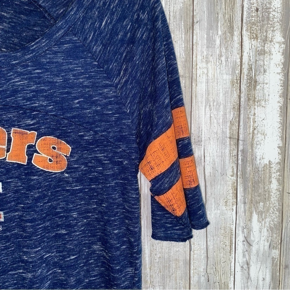 Auburn Tigers Heathered Tee Womens Medium Blue Orange Graphic Shirt - Picture 2 of 5